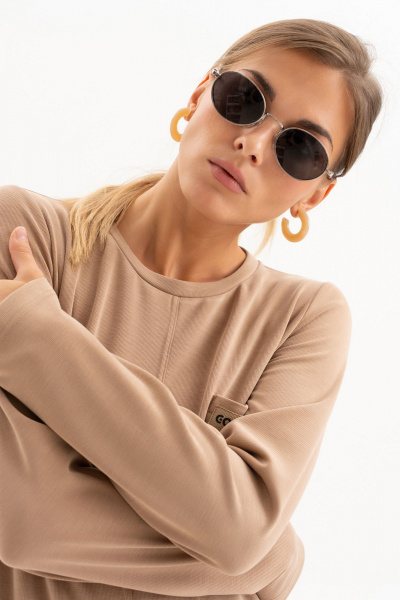 Платье Luna 256 бежевый - фото 16