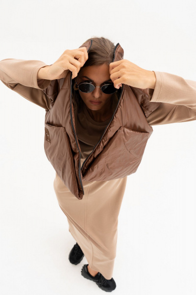 Платье Luna 256 бежевый - фото 15