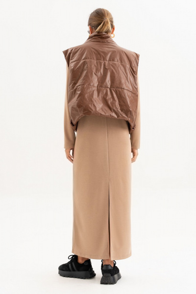 Платье Luna 256 бежевый - фото 14