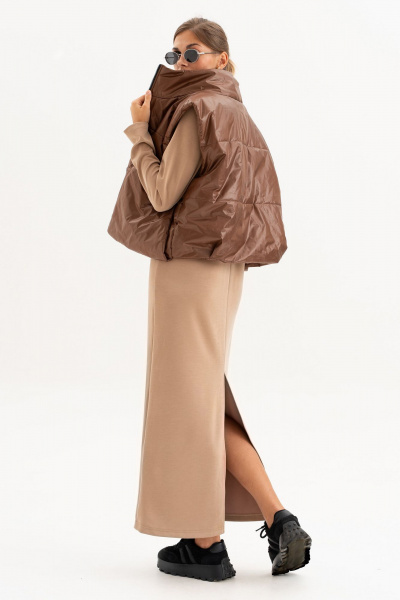 Платье Luna 256 бежевый - фото 12