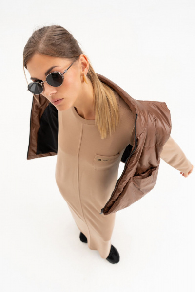 Платье Luna 256 бежевый - фото 10