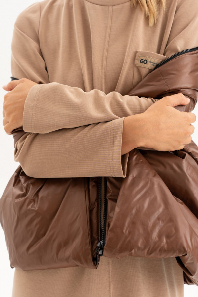 Платье Luna 256 бежевый - фото 7