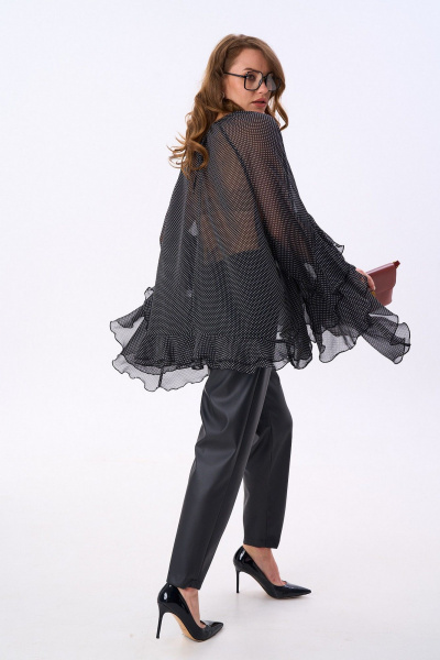 Блуза NikVa 1000-1 чёрный_горох - фото 8