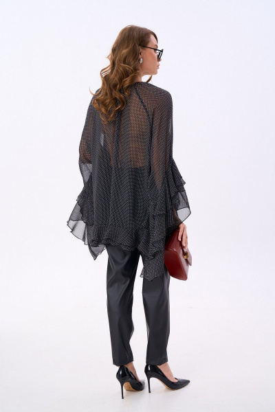 Блуза NikVa 1000-1 чёрный_горох - фото 5