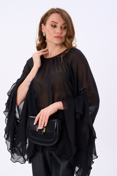 Блуза NikVa 1000-2 чёрный - фото 8