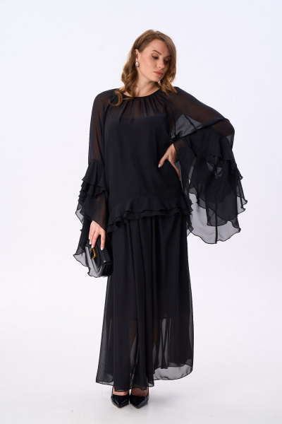 Блуза NikVa 1000-2 чёрный - фото 5