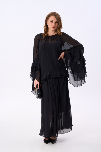 Блуза NikVa 1000-2 чёрный - фото 1