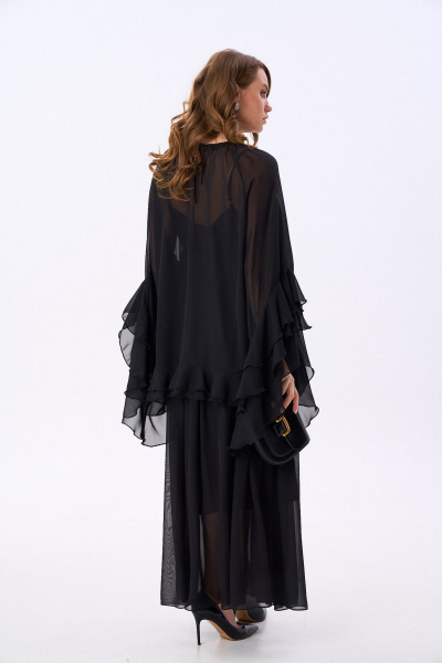 Блуза, комбинация, юбка NikVa 1001-2 чёрный - фото 12