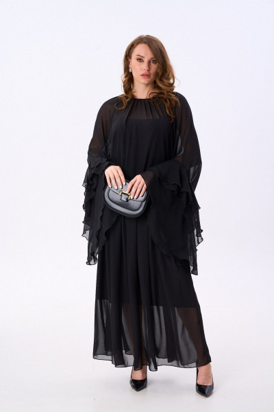 Блуза, комбинация, юбка NikVa 1001-2 чёрный - фото 11