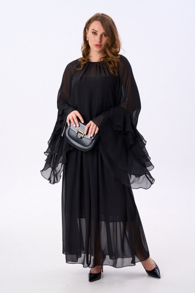 Блуза, комбинация, юбка NikVa 1001-2 чёрный - фото 8