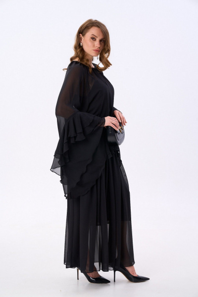 Блуза, комбинация, юбка NikVa 1001-2 чёрный - фото 7
