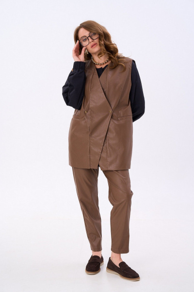 Жилет NikVa 709-5 шоколад - фото 5