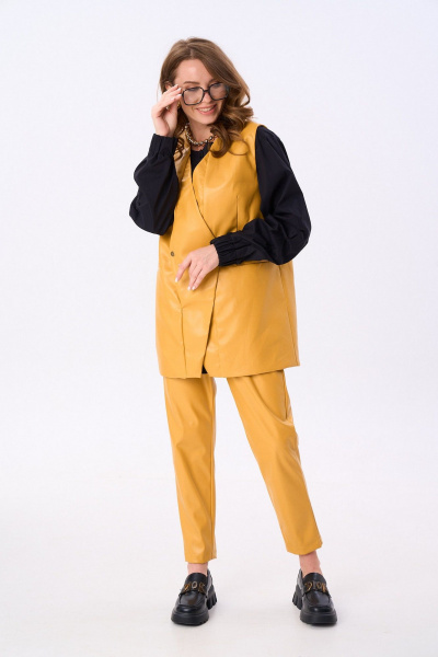 Брюки, жилет NikVa 732-2 горчица - фото 3