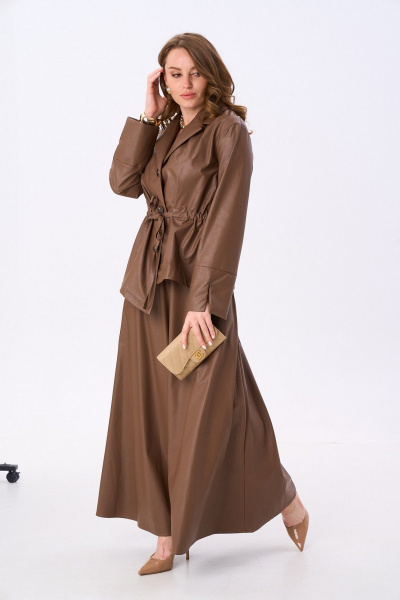 Жакет, юбка NikVa 917-10 шоколад - фото 6