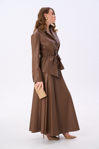 Жакет, юбка NikVa 917-10 шоколад - фото 4