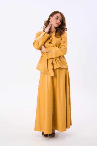 Жакет, юбка NikVa 917-9 горчица - фото 6