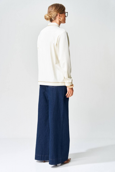 Брюки, джемпер Gizart 5415 молочный,синий - фото 5