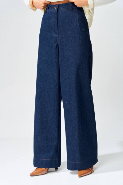 Брюки, джемпер Gizart 5415 молочный,синий - фото 4