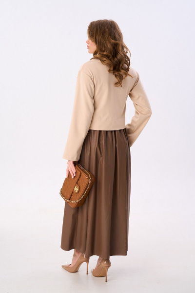 Платье NikVa 924-7 капучино_ шоколад - фото 9