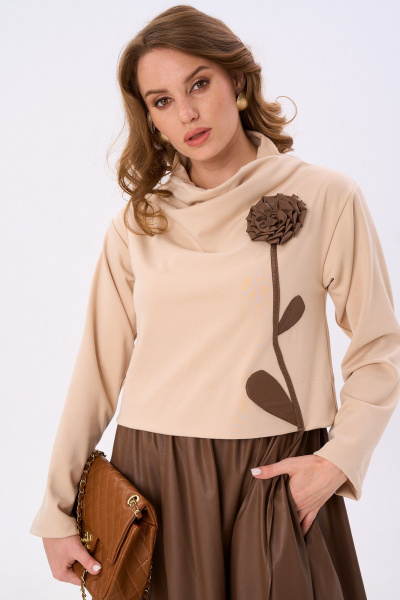 Платье NikVa 924-7 капучино_ шоколад - фото 7