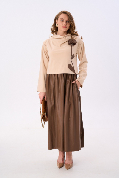 Платье NikVa 924-7 капучино_ шоколад - фото 6