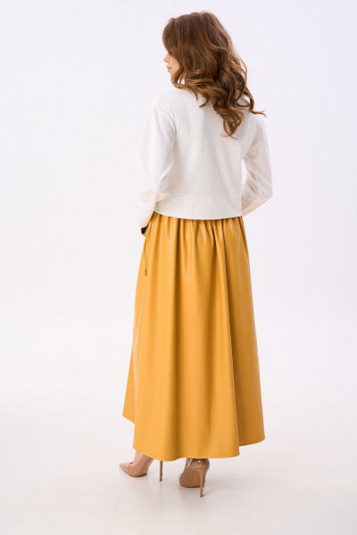 Платье NikVa 924-8 молоко_горчица - фото 9