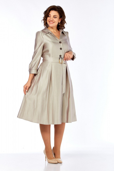 Платье Moda Versal П2564 бежевый - фото 2