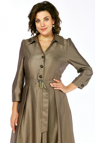 Платье Moda Versal П2564 коричневый - фото 3