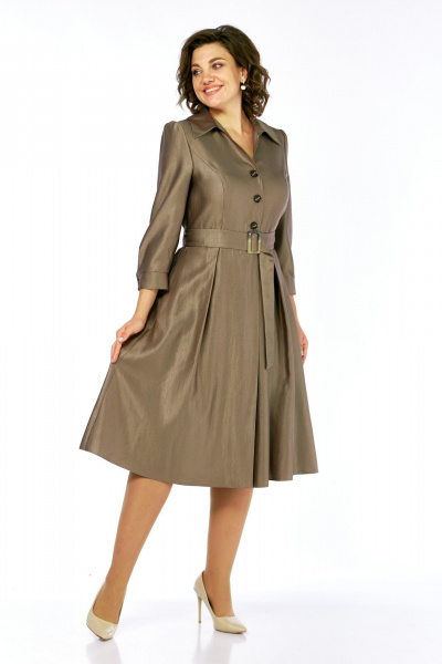 Платье Moda Versal П2564 коричневый - фото 2