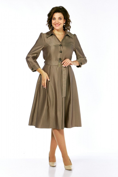 Платье Moda Versal П2564 коричневый - фото 1