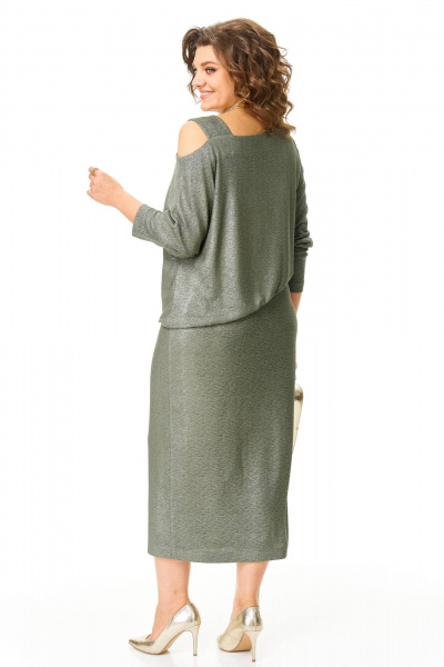 Платье Karina deLux M-1293 олива - фото 6