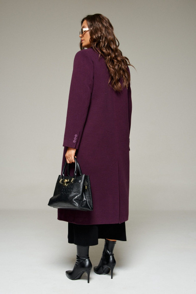 Пальто Beautiful&Free 7029 сливовый - фото 11