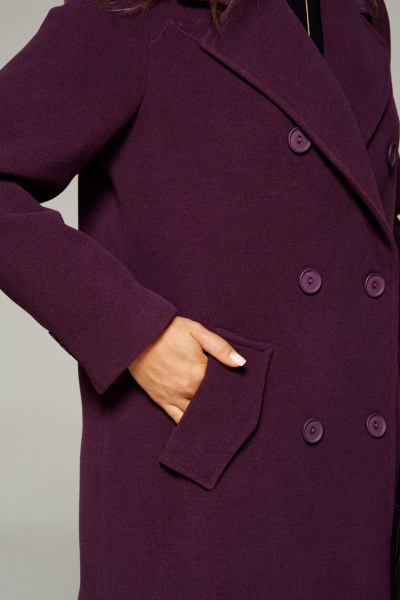Пальто Beautiful&Free 7029 сливовый - фото 10
