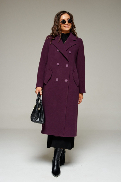 Пальто Beautiful&Free 7029 сливовый - фото 7