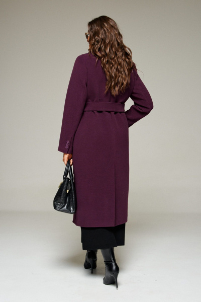 Пальто Beautiful&Free 7029 сливовый - фото 5