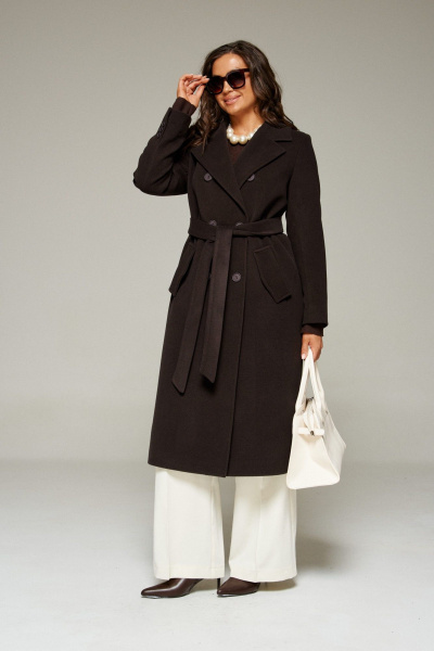 Пальто Beautiful&Free 7029 шоколад - фото 12