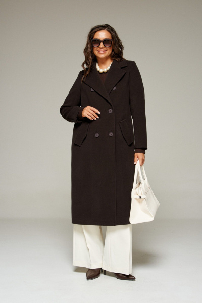 Пальто Beautiful&Free 7029 шоколад - фото 10