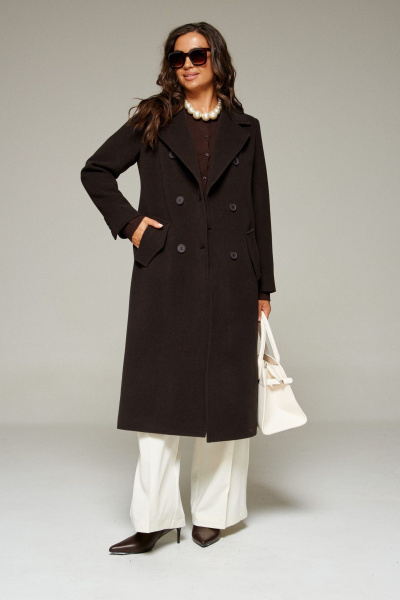 Пальто Beautiful&Free 7029 шоколад - фото 8