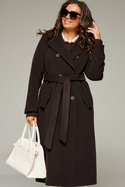 Пальто Beautiful&Free 7029 шоколад - фото 3