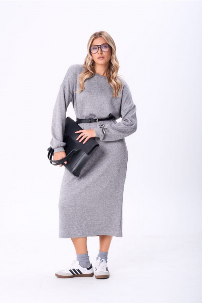 Платье AMUARt 1084 серый - фото 3