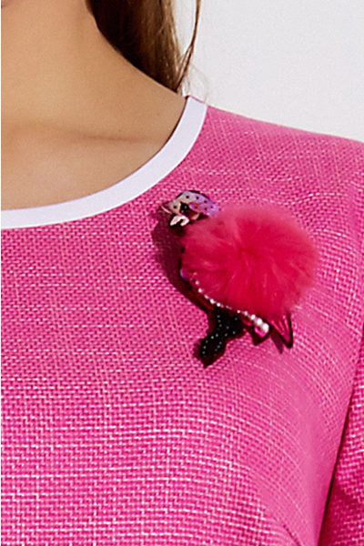 Блуза, юбка Lissana 4041 розовый+белый - фото 3