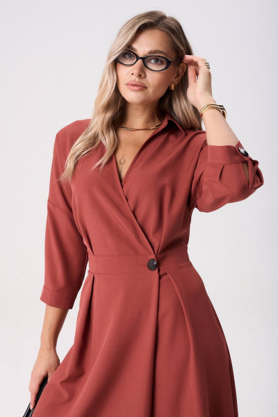 Платье Anastasia 1229.1 клюква - фото 3