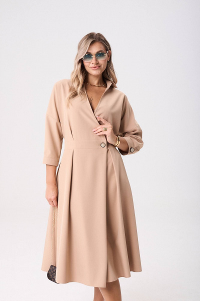 Платье Anastasia 1229.1 бежевый - фото 7