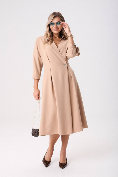 Платье Anastasia 1229.1 бежевый - фото 6