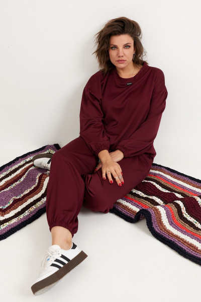 Брюки, свитшот BegiModa 3099 вишня - фото 10