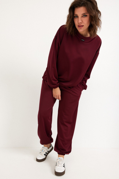 Брюки, свитшот BegiModa 3099 вишня - фото 6