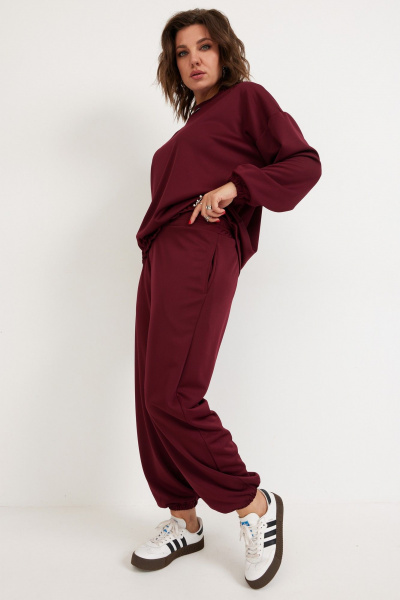 Брюки, свитшот BegiModa 3099 вишня - фото 5