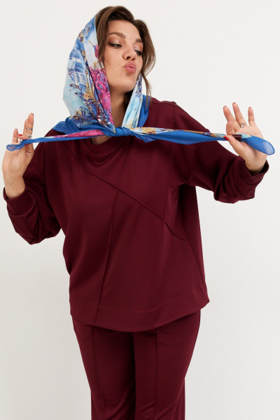 Брюки, свитшот BegiModa 3100 вишня - фото 3