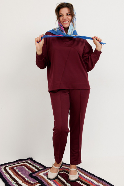 Брюки, свитшот BegiModa 3100 вишня - фото 2