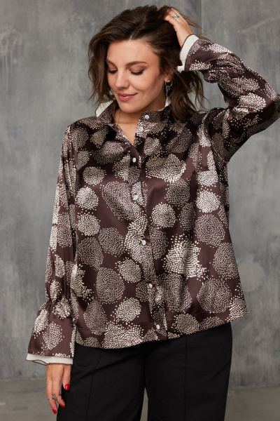 Блуза BegiModa 4140 шоколад - фото 3